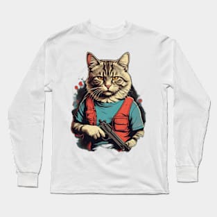 Hunter Cat Long Sleeve T-Shirt